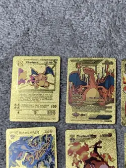 Set of 15 Charizard V, VMax, GX &More Gold Foil Fan Art Cards MP-LP - Image 2