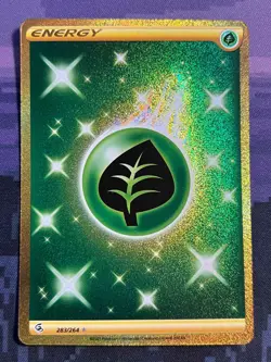 Grass Energy 283/264 Pokemon Fusion Strike Rare Secret Lightly Played Card LP 1 - Image 1