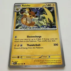 Raichu 064/193 Paldea Evolved Regular Uncommon Pokemon Card - Image 1