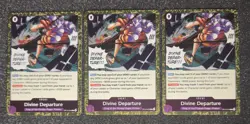 Divine Departure Rare (R) OP13-076 Carrying On His Will English Foil. 3 Cards!! - Image 1