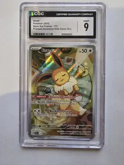 2025 POKEMON Prismatic Evolutions ETB Black Star Promo Eevee CGC 9 #173 Card - Image 1