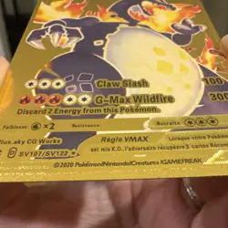 Pokemon TCG Dracaufeu Vmax HP 330 SV 107/122 Gold Card - IN FRENCH - Image 3