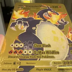 Pokemon TCG Dracaufeu Vmax HP 330 SV 107/122 Gold Card - IN FRENCH - Image 4