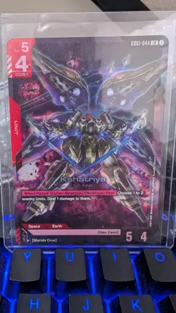 Kshatriya (GD01-044) - Newtype Rising #GD01-044 LR - Foil Gundam Card Game - Image 1
