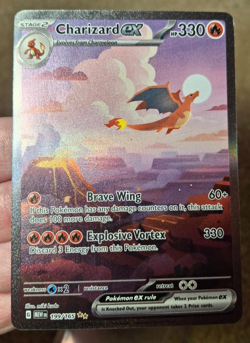 2023 POKEMON SCARLET & VIOLET 151 SET CHARIZARD EX HOLO SIR CARD 199/165 NM - Image 1