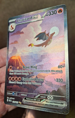 2023 POKEMON SCARLET & VIOLET 151 SET CHARIZARD EX HOLO SIR CARD 199/165 NM - Image 2