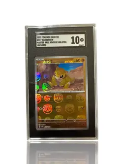 ‼Pokemon Sandshrew MasterBall 027/165: Pokemon Card 151 Holo Japanese GRADE 10 - Image 1