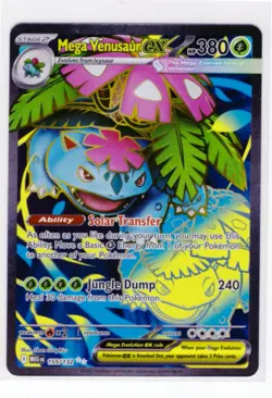 Pokemon TCG Mega Evolution Venusaur EX Full Art Ultra Rare Card 155/132 NM - Image 1