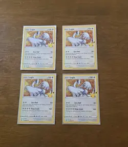 Lot of 4 Lugia Cards - 022/025 - Holo Rare - Pokemon Celebrations NMT/MT - Image 1