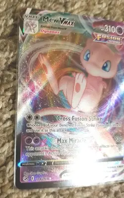 2021 Pokemon TCG Mew VMAX 114/264 Fusion Strike Holo Card Full Art - Image 2