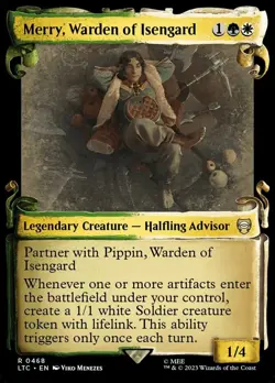 MTG Merry, Warden of Isengard - Foil - Showcase Scrolls, NM-Mint, English Comman - Image 1