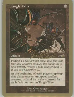 Tangle Wire 139 Vintage Non-Foil LP Gold Border Worlds Non Tournament Legal MTG - Image 1
