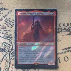 Magic MTG Final Fantasy Vincent, Vengeful Atoner #64 *SURGE FOIL* Rare Commander - Image 1