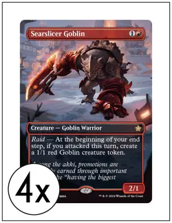 4x Searslicer Goblin, Borderless Art, Magic the Gathering MTG NM - Image 1