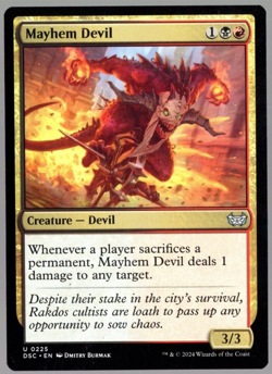Mayhem Devil 0225 Non Foil Uncommon Duskmourn MTG Near Mint - Image 1