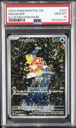 2023 POKEMON PAL EN-PALDEA EVOLVED ILLUSTRATION RARE #203 MAGIKARP PSA 10 - Image 1