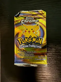 Pokemon Topps Chrome Series 1 Factory Sealed Pack 2000 RARE - Image 1
