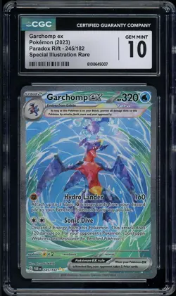 Pokemon TCG 2023 SV Paradox Rift Garchomp ex 245/182 Holo SIR CGC 10 Gem Mint - Image 1