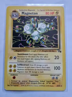 Magneton 26/62 Non-Holo Fossil Rare Pokemon LP - Image 1