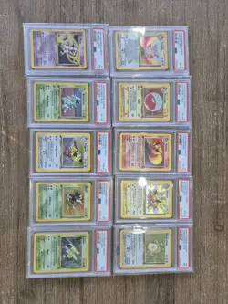 1st Edition Pokemon Jungle Master Set Partially Graded - Image 1