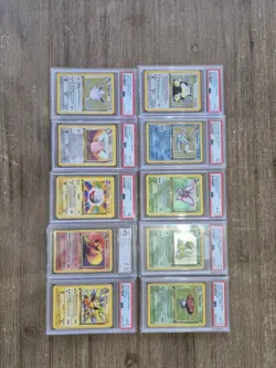1st Edition Pokemon Jungle Master Set Partially Graded - Image 2