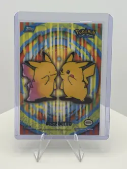 Topps Pokemon #132 Ditto Pikachu, 2000, Blue Logo, 5 of 10, Rare, Never Played - Image 1
