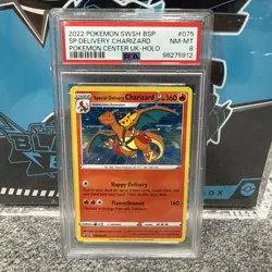 Special Delivery Charizard Holo SWSH075 Pokemon Center United Kingdom PSA 8 - Image 1
