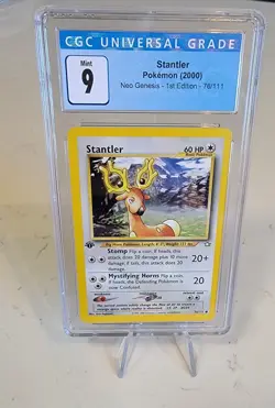 Stantler 76/111 Neo Genesis 1st Edition Pokemon CGC 9 - Image 1