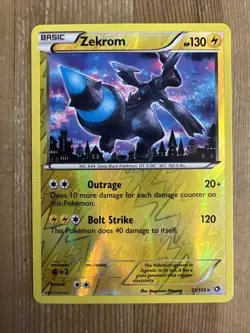 Pokemon TCG Zekrom Legendary Treasures 51/113 Reverse Holo Holo Rare VLP - Image 1