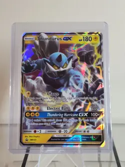 Pokemon TCG Thundurus GX SM133 Sun & Moon Black Star Promo NEAR MINT! - Image 1