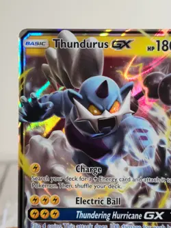 Pokemon TCG Thundurus GX SM133 Sun & Moon Black Star Promo NEAR MINT! - Image 3