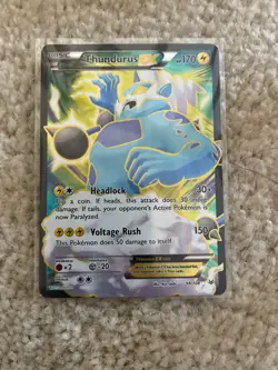 pokemon Thundurus EX Full Art 98/108 XY Roaring Skies - Image 1