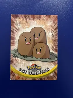 Dugtrio - 51 - Pokemon 1999 Topps TV - Black Logo - LP - Image 1