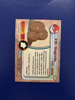 Dugtrio - 51 - Pokemon 1999 Topps TV - Black Logo - LP - Image 2