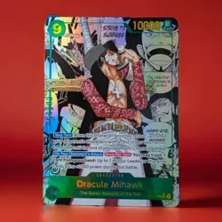 Dracule Mihawk Alt Art Manga Azure Sea's Seven One Piece OP14-119 English - Image 1