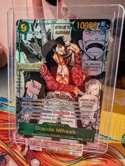 Dracule Mihawk Alt Art Manga Azure Sea's Seven One Piece OP14-119 English - Image 2