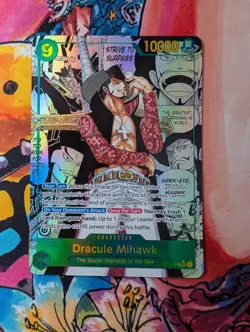 Dracule Mihawk Alt Art Manga Azure Sea's Seven One Piece OP14-119 English - Image 4