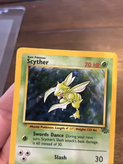 Pokemon Scyther TCG Jungle Set Holo Rare Card 10/64 Vintage Unlimited - Image 2