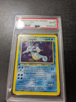 PSA 8 Kingdra Neo Genesis Holo First Edition Pokemon Card 8/111 - Image 3