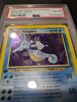 PSA 8 Kingdra Neo Genesis Holo First Edition Pokemon Card 8/111 - Image 4