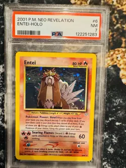 Pokemon TCG Entei Neo Revelation Holo Rare Card 6/64 PSA 7 - Image 2