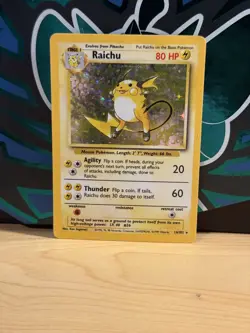 Pokemon Card - Spanish Raichu 14/102 Holo Rare Base Set LP - Image 1