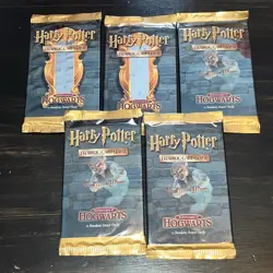 Harry Potter WOTC Adventures at Hogwarts Booster Packs (Set of 5) 11 Cards Each - Image 1