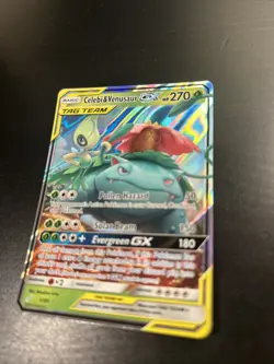 Celebi & Venusaur GX Tag Team SM Pokemon Card Near Mint - Image 2