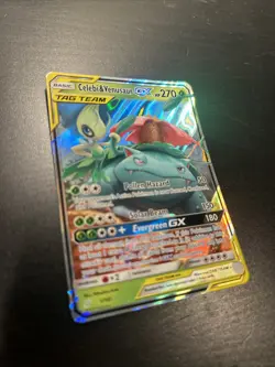 Celebi & Venusaur GX Tag Team SM Pokemon Card Near Mint - Image 3