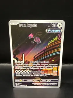 Pokemon Iron Jugulis TCG Paradox Rift Holo Card 216/182 Illustration Rare - Image 1