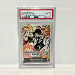 PSA 10 Monkey D Luffy ST13-003 - Alt Art Black White - Graded One Piece Card - Image 1
