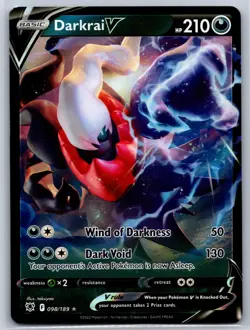 Darkrai V - Astral Radiance 098/189 Ultra Rare Pokemon Card NM - Image 1