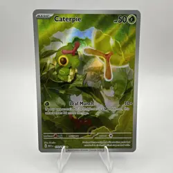 Pokemon TCG Caterpie 172/165 Scarlet & Violet 151 Illustration Rare Card - Image 1