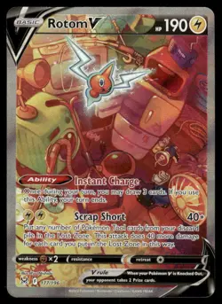 Pokemon Cards Rotom V 177/196 Lost Origin Rare Ultra NM - Image 1
